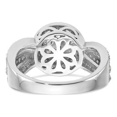 14K White Gold 1 ct tw Diamond Cluster Engagement Ring – view 5