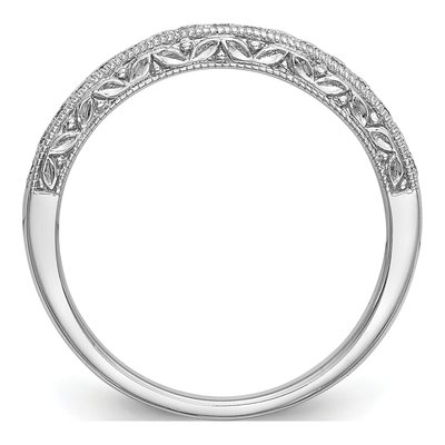14K White Gold 1/5 ct tw Diamond Wedding Band – view 2