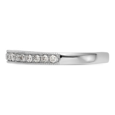14K White Gold 1/5 ct tw Diamond Wedding Band – view 3