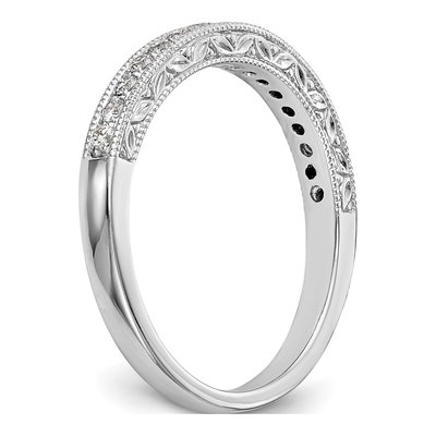 14K White Gold 1/5 ct tw Diamond Wedding Band – view 6