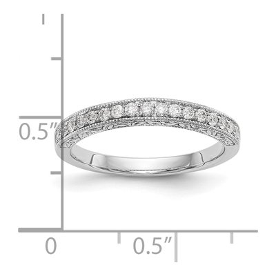 14K White Gold 1/5 ct tw Diamond Wedding Band – view 7