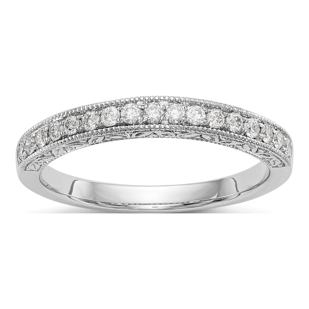 14K White Gold 1/5 ct tw Diamond Wedding Band