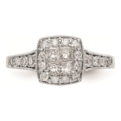14K White Gold 3/4 ct tw Diamond Halo Engagement Ring – view 4