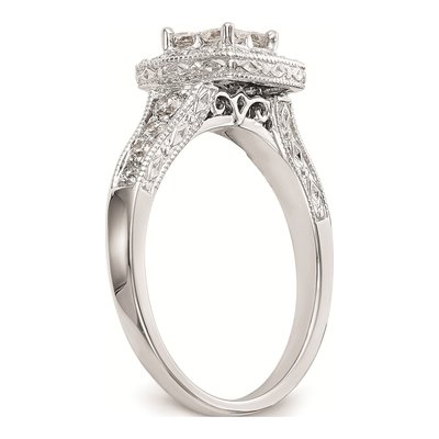 14K White Gold 3/4 ct tw Diamond Halo Engagement Ring – view 6