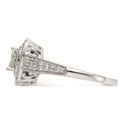 14K White Gold 5/8 ct tw Diamond Halo Engagement Ring – view 3