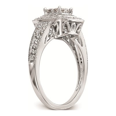 14K White Gold 5/8 ct tw Diamond Halo Engagement Ring – view 6
