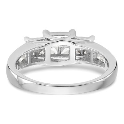14K White Gold 0.99 ct tw Diamond Cluster Engagement Ring – view 5