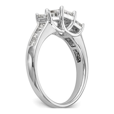 14K White Gold 0.99 ct tw Diamond Cluster Engagement Ring – view 6