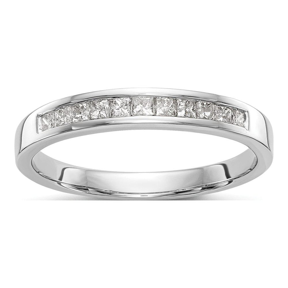 14K White Gold Channel-Set Diamond Wedding Band