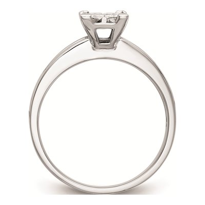 14K White Gold 3/4 ct tw Diamond Princess Engagement Ring – view 3