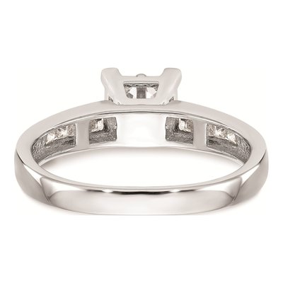 14K White Gold 3/4 ct tw Diamond Princess Engagement Ring – view 6
