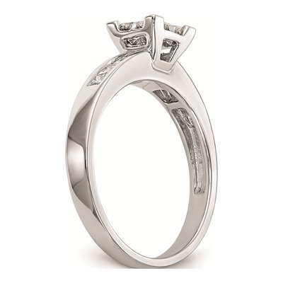 14K White Gold 3/4 ct tw Diamond Princess Engagement Ring – view 7