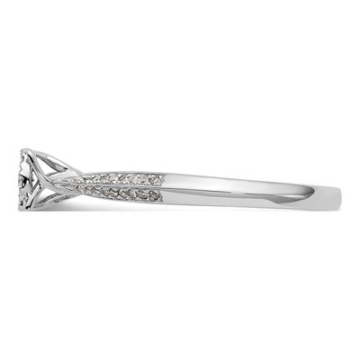 14K White Gold 1/5 ct tw Diamond Cluster Engagement Ring – view 3