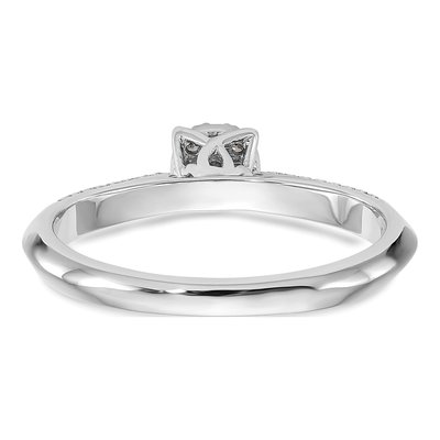 14K White Gold 1/5 ct tw Diamond Cluster Engagement Ring – view 5