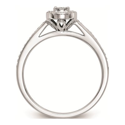 10K White Gold 1/5 ct tw Diamond Halo Engagement Ring – view 3
