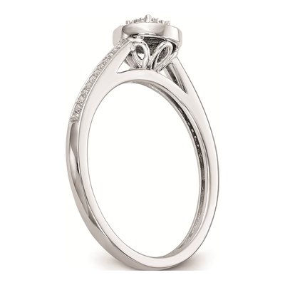 10K White Gold 1/5 ct tw Diamond Halo Engagement Ring – view 7