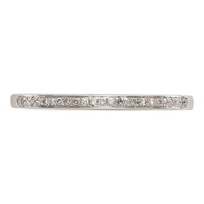 10K White Gold 1/6 Carat Diamond Set Of 2 Complete Wedding Bands – view 5