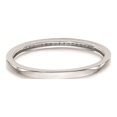 10K White Gold 1/6 Carat Diamond Set Of 2 Complete Wedding Bands – view 6