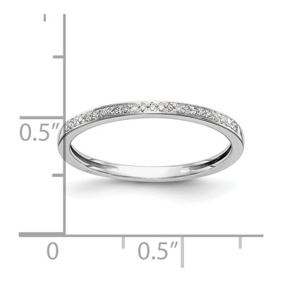 10K White Gold 1/6 Carat Diamond Set Of 2 Complete Wedding Bands – view 8