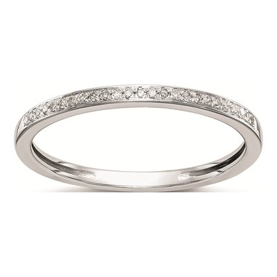 10K White Gold 1/6 Carat Diamond Set Of 2 Complete Wedding Bands