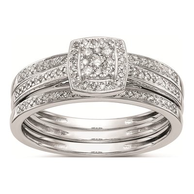 10K White Gold 1/5 ct tw Diamond Halo Engagement Ring – view 7