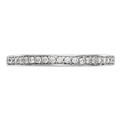 14K White Gold 1/5 ct tw Diamond Wedding Band – view 4
