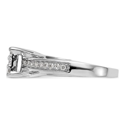 14K White Gold 1/2 ct tw Diamond Cluster Engagement Ring – view 3