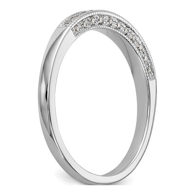 14K White Gold 1/6 ct tw Diamond Wedding Band – view 7