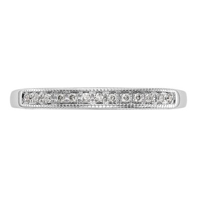 14K White Gold 1/6 ct tw Lab-Grown Diamond Wedding Band – view 6