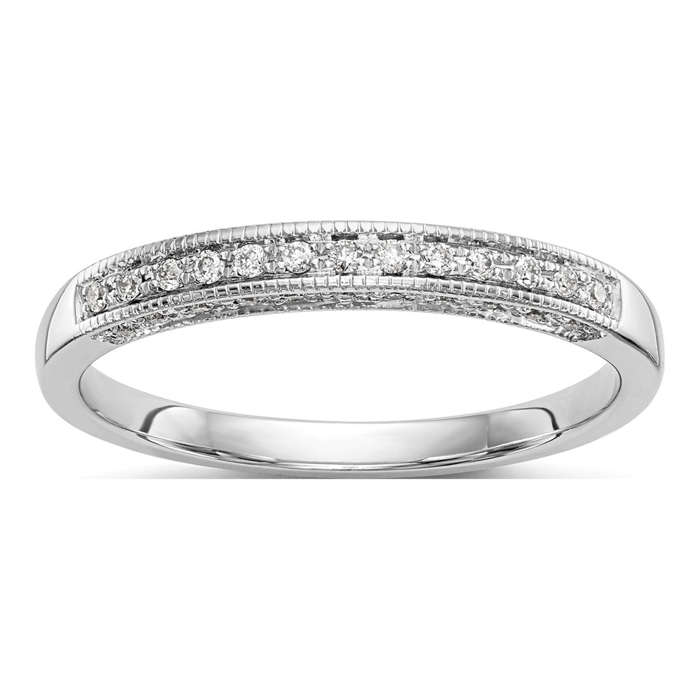 14K White Gold 1/6 ct tw Lab-Grown Diamond Wedding Band