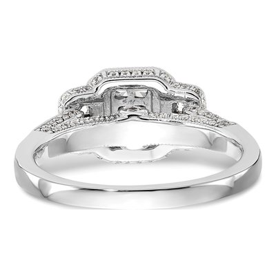 14K White Gold 0.84 ct tw Diamond Cluster Engagement Ring – view 5