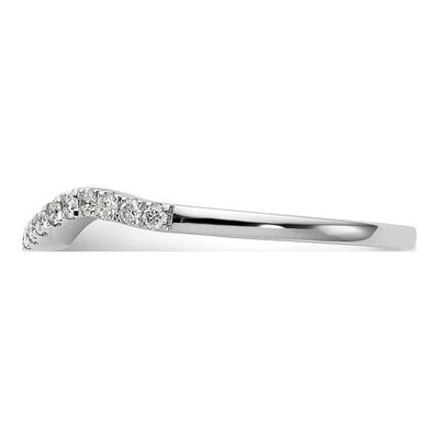14K White Gold 1/5 ct tw Diamond Contoured Wedding Band – view 4