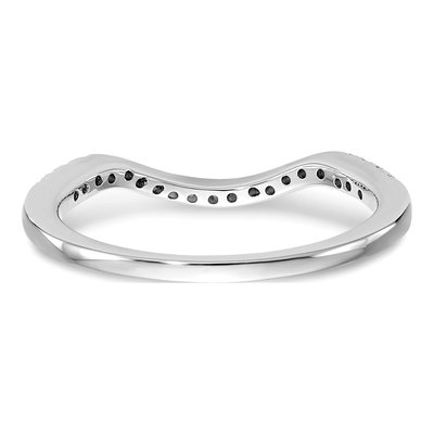 14K White Gold 1/5 ct tw Diamond Contoured Wedding Band – view 6
