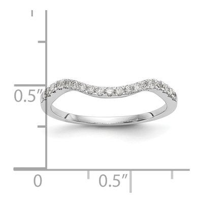 14K White Gold 1/5 ct tw Diamond Contoured Wedding Band – view 8