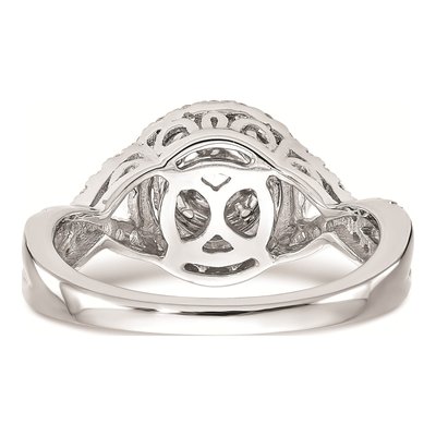 14K White Gold 3/4 ct tw Diamond Halo Engagement Ring – view 5