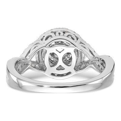 14K White Gold 3/4 ct tw Diamond Cluster Engagement Ring – view 6