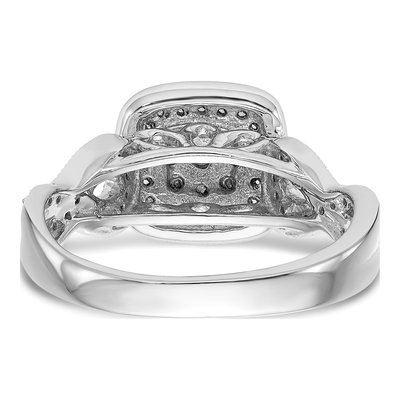 14K White Gold 1/2 ct tw Diamond Cluster Engagement Ring – view 5