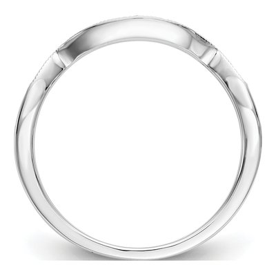 14K White Gold 1/10 ct tw Lab-Grown Diamond Wedding Band – view 3
