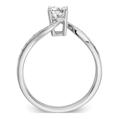 14K White Gold 5/8 ct tw Lab-Grown Diamond Bypass Engagement Ring – view 3