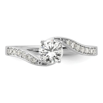 14K White Gold 5/8 ct tw Lab-Grown Diamond Bypass Engagement Ring – view 4