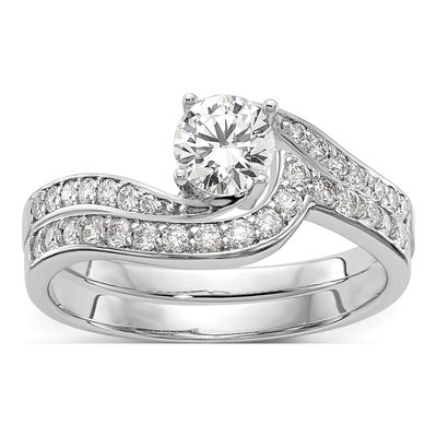 14K White Gold 5/8 ct tw Lab-Grown Diamond Bypass Engagement Ring – view 5