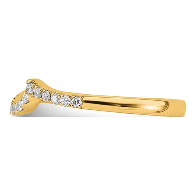 14K Yellow Gold 1/5 ct tw Lab-Grown Diamond Wedding Band – view 3