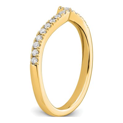 14K Yellow Gold 1/5 ct tw Lab-Grown Diamond Wedding Band – view 6