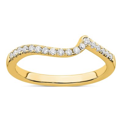 14K Yellow Gold 1/5 ct tw Lab-Grown Diamond Wedding Band