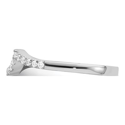 14K White Gold 1/5 ct tw Diamond Contoured Wedding Band – view 4