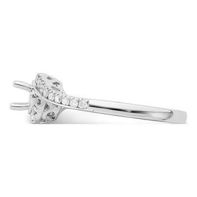 14K White Gold Diamond By-Pass Engagement Ring Semi-Mount – view 4
