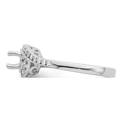 14K White Gold Diamond By-Pass Engagement Ring Semi-Mount – view 3