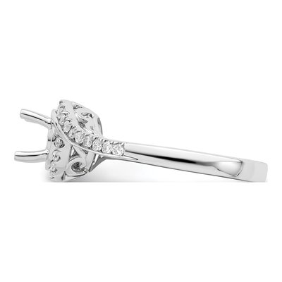 14K White Gold Lab-Grown Diamond Engagement Ring Semi-Mount – view 4