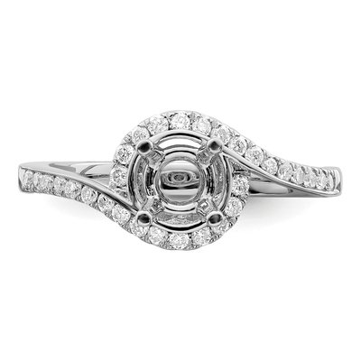 14K White Gold Lab-Grown Diamond Engagement Ring Semi-Mount – view 5