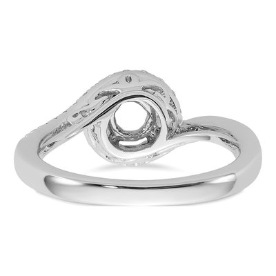 14K White Gold Lab-Grown Diamond Engagement Ring Semi-Mount – view 6